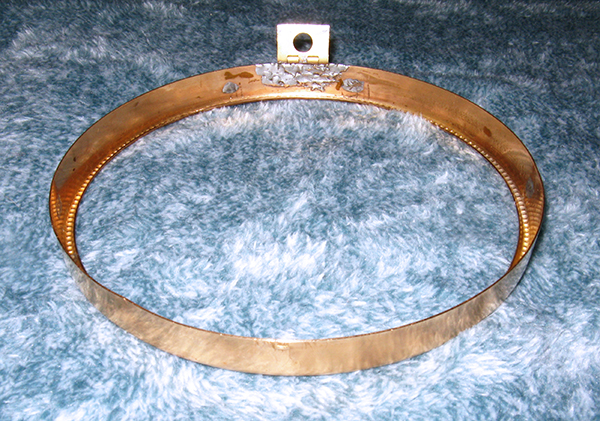 Clock Face Back Hinge Resoldered